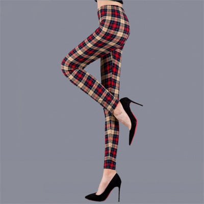 Leggings Cuadriculados Push Up para Mujer - Pantalones Deportivos Ajustados Sexys - Image 6