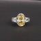 Anel Simulação de 8 Quilates Formato de Ovo 812 Grupo de Diamantes Quebrados Amarelo 5