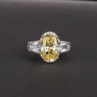Anillo de Diamantes Simulados 8 Quilates Forma Gota Grupo 812 - Image 2