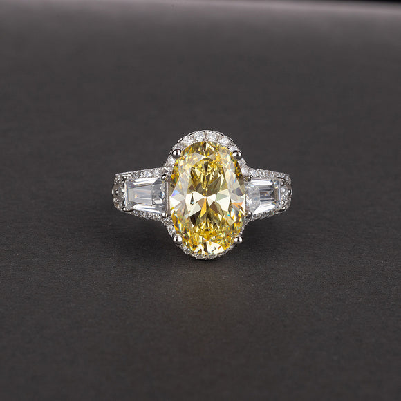 Anillo de Diamantes Simulados 8 Quilates Forma Gota Grupo 812