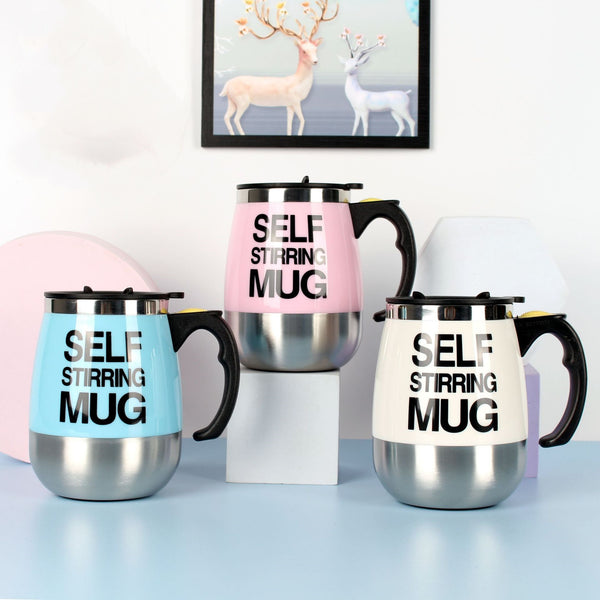 Taza Mezcladora Automática de Acero Inoxidable - Agitador Eléctrico para Café