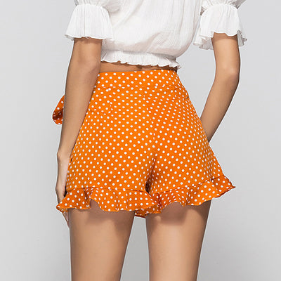 Shorts Culotte con Lunares y Cintura Fruncida - Estilo Europeo - Image 10