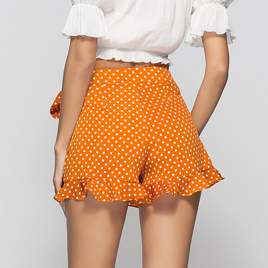 Shorts Culotte con Lunares y Cintura Fruncida - Estilo Europeo - Image 10