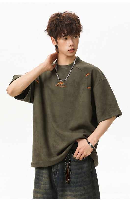 Playera Estructurada de Manga Corta con Textura Combinada para Hombre - Image 15