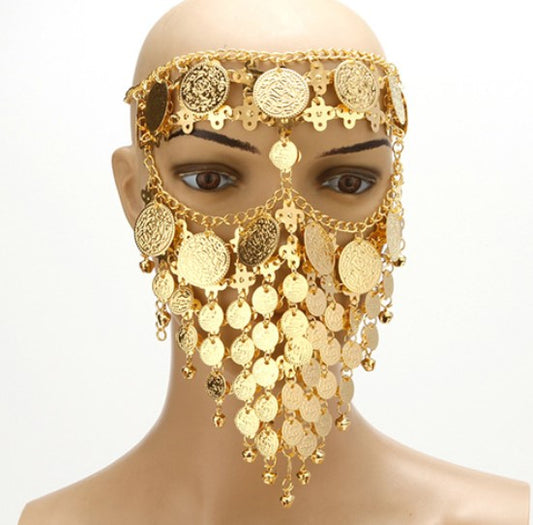 Diadema Bordada Vintage para Danza del Vientre - Joya Princesa Bollywood