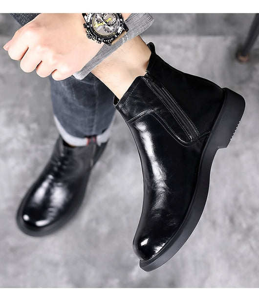 Botas de Trabajo Estilo Británico Antideslizantes Transpirables para Hombre - Image 13