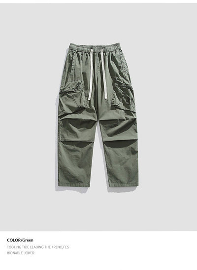 Pantalones Sueltos Retro de Pierna Ancha para Hombre - Image 14