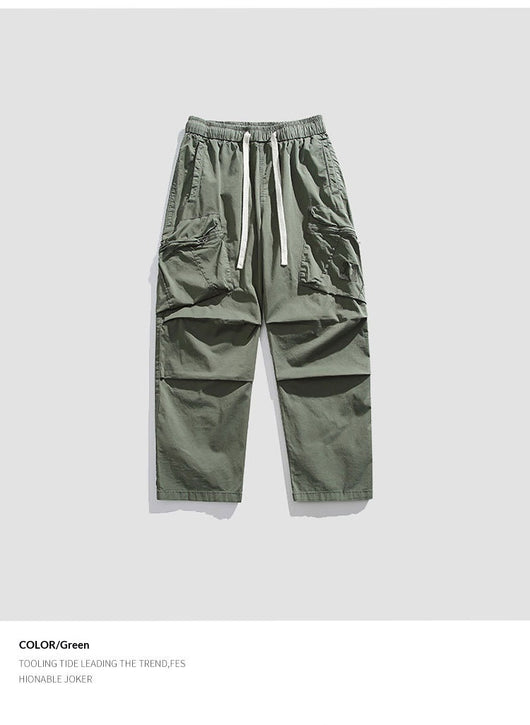 Pantalones Sueltos Retro de Pierna Ancha para Hombre - Image 14