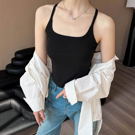 Bolso Bandolera Minimalista con Espalda Abierta y Detalles de Encaje