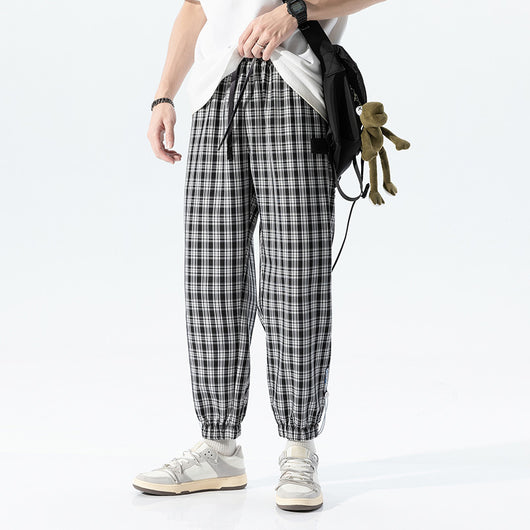 Pantalones Cuadros Blanco y Negro Estilo Hong Kong Unisex - Image 15