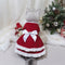 Vestido Princesa Navideño con Moño Polar para Mascotas