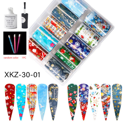 Set de 12 Láminas Decorativas para Uñas - Transferencias Nail Art - Image 85