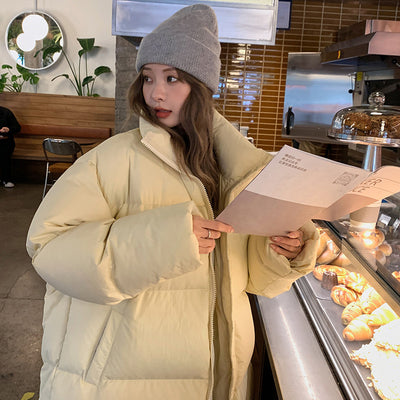 Abrigo Acolchado de Algodón para Invierno - Chaqueta Térmica Versátil Largo Medio - Image 4