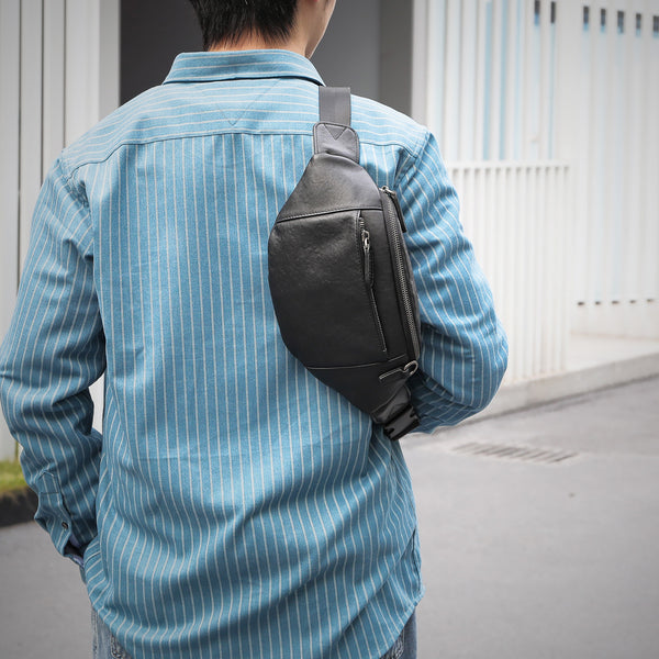 Bolsa Mensajero de Cuero Genuino para Hombre - Piel de Vaca Premium Multifuncional