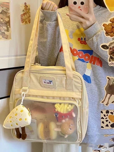Bolsa Escolar de Gran Capacidad Estilo Japonés Minimalista para Estudiantes - Image 8