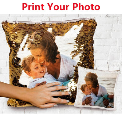 Funda de Cojín Personalizada con Lentejuelas Luminosas y Fotos Impresas - Image 10