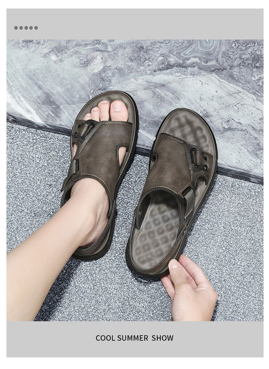 Sandalias de Cuero para Hombre con Suela Gruesa Antideslizante - Image 21