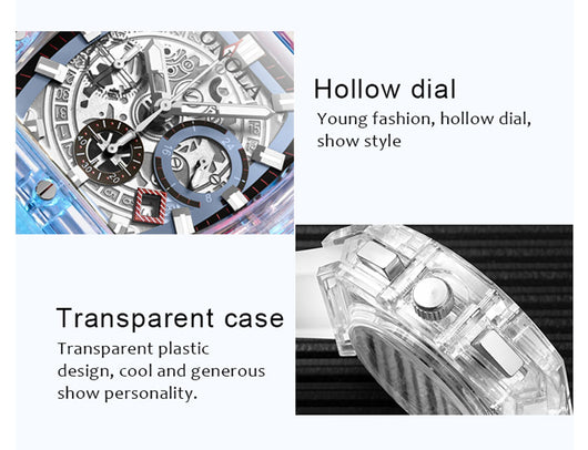 Reloj Unisex con Esfera Transparente y Luz Luminosa - Image 11