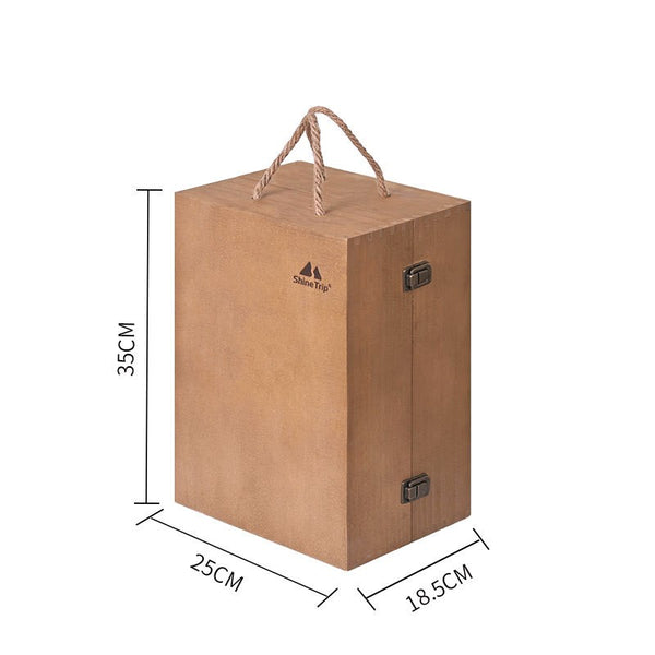 Organizador de Herramientas para Asador de Madera Tipo Maletín - Image 5