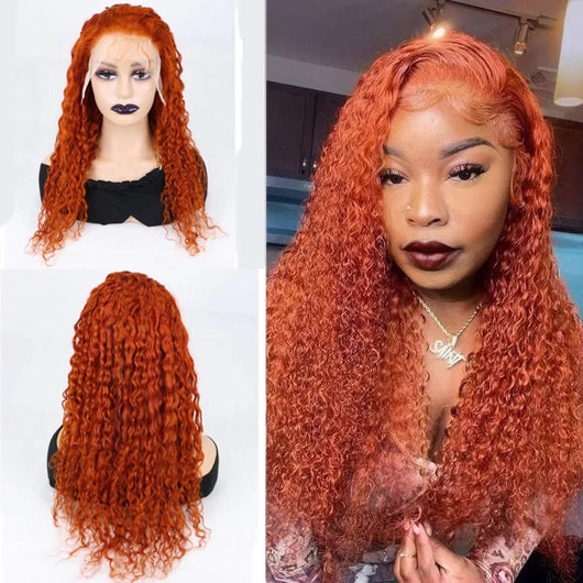 Peluca Ondas de Agua Naranja - Estilo Casual y Natural