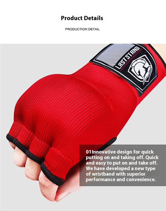 Guantes de Boxeo Medio Dedo con Vendaje Rápido y Protector de Mano - Image 12