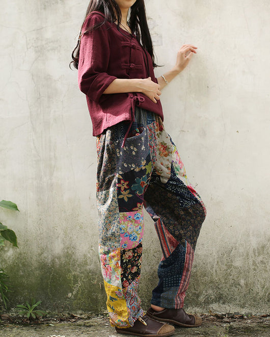 Pantalones Casuales Sueltos de Algodón y Lino Doble Capa para Primavera - Image 10