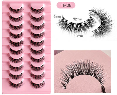 Pestañas Postizas Transparentes con Hilo de Pesca Natural - 10 Pares Efecto Cruzado - Image 33
