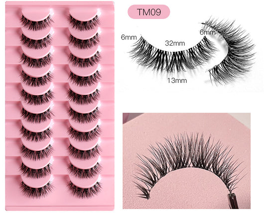 Pestañas Postizas Transparentes con Hilo de Pesca Natural - 10 Pares Efecto Cruzado - Image 33