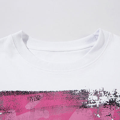 Playera Suelta con Estampado Mariposa Abstracto para Hombre - Image 4