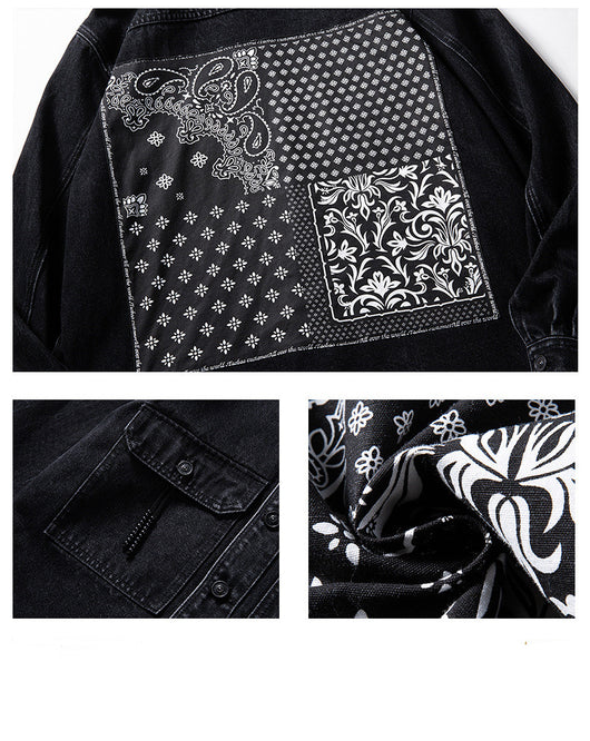 Camisa Estampada Manga Larga Moderna para Hombre - Image 3