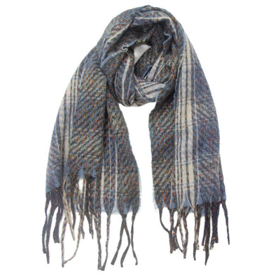 Bufanda de Cuadros Unisex con Flecos Estilo Europeo y Americano - Image 13