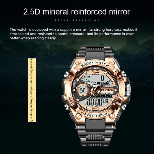 Reloj Deportivo Multifunción Resistente al Agua con Tecnología Quartz