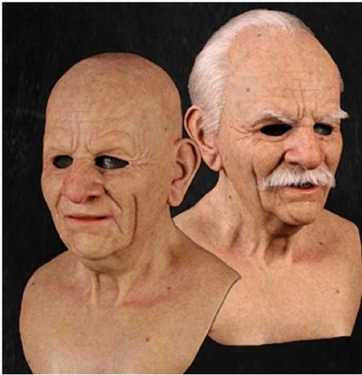 Máscara de Cabeza Calva de Abuelo - Cobertura Látex Realista - Image 17
