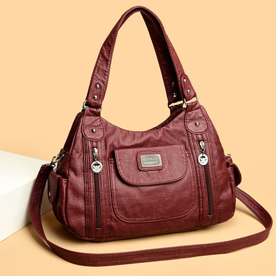 Bolso Tote de Moda para Mujer Estilo Retro Europeo Bolsa Mensajero Dumpling - Image 3
