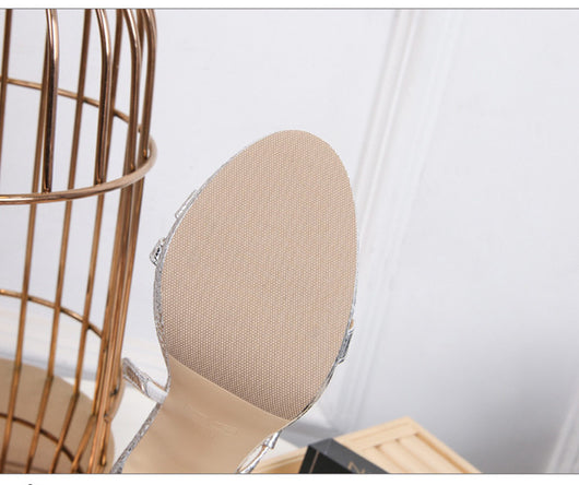 Sandalias de Tacón Alto con Estampado Snake Metálico para Mujer - Image 13