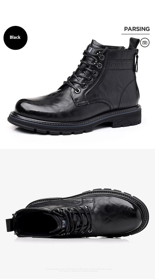 Botas de Trabajo Estilo Británico en Cuero - Calzado Profesional Versátil - Image 35