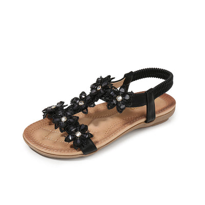 Sandalias Grandes para Mujer con Diseño de Flor en T - Sandalias de Playa Cómodas - Image 7