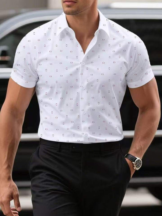 Camisa Deportiva Estampada para Hombre con Tela Elástica Transpirable - Image 8