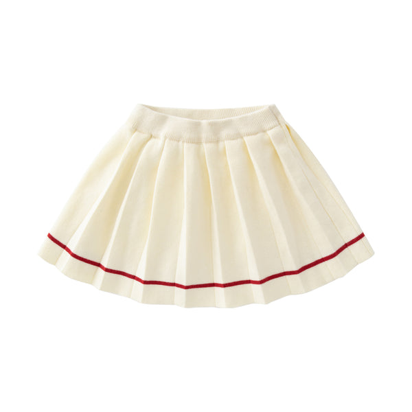 Conjunto de Cardigan y Falda Escocesa de Algodón para Niña 1-3 Años