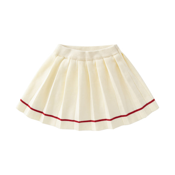 Conjunto de Cardigan y Falda Escocesa de Algodón para Niña 1-3 Años