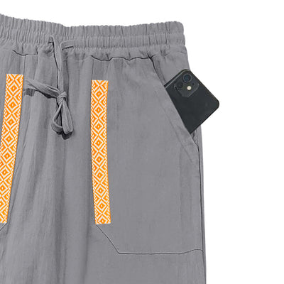 Pantalones de Lino Holgados Transpirables para Hombre - Image 25