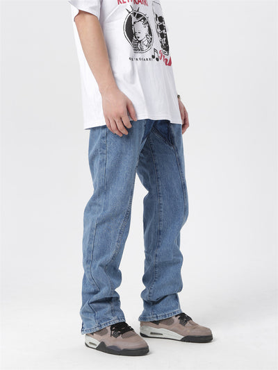 Jeans Hip-hop con Pentagrama y Cierre Lateral para Hombre - Image 8