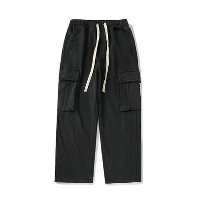 Pantalones de Buzo Tejidos Holgados con Bolsillos Grandes para Hombre - Image 18