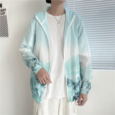 Camisa de Protección Solar con Degradado de Colores - Diseño Holgado y Casual - Image 10