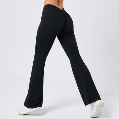 Pantalones Yoga Acampanados Levantacaderas con Cintura en V - Image 15