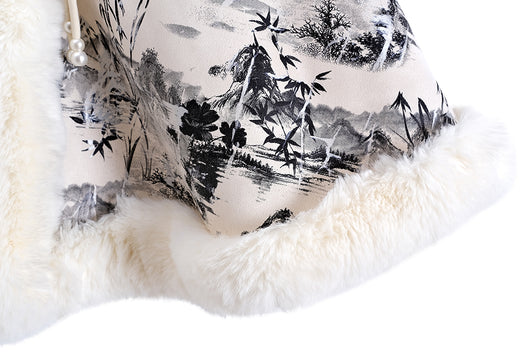Poncho Étnico Invierno con Cuello de Pelaje Grande - Oferta Especial - Image 10