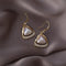 Aretes de Perla Triángulo Diamante Brillante
