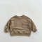 Sudadera Suelta de Color Liso con Bolsillos