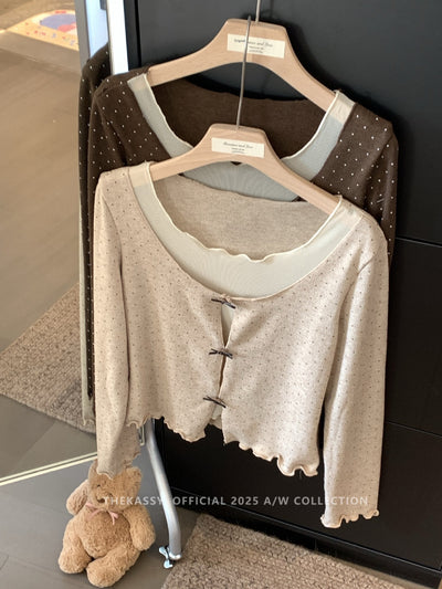 Blusa Corta Ajustada de Diseño Otoñal para Mujer - Image 11