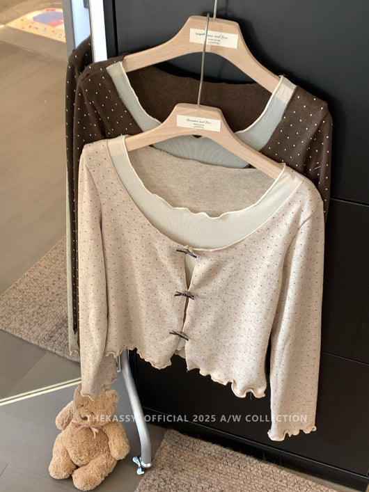 Blusa Corta Ajustada de Diseño Otoñal para Mujer - Image 11